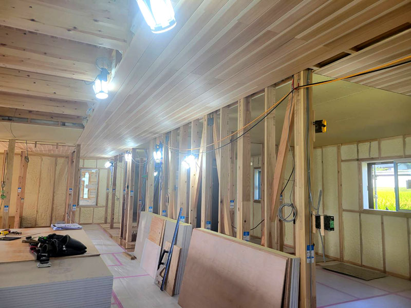 木造平屋建住宅（富士見町S様邸）電気工事③